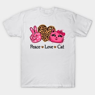 Peace Love Cat T-Shirt